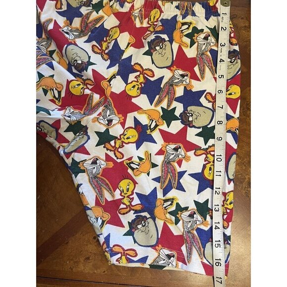 Vintage Looney Tunes Warner Bros Shorts 1994 Pro Spirit Size L USA Elastic Waist - Picture 9 of 10